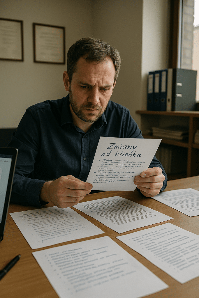 Klient ciągle zmienia koncepcję i rozszerza zakres prac – jak mała firma może się zabezpieczyć w B2B?